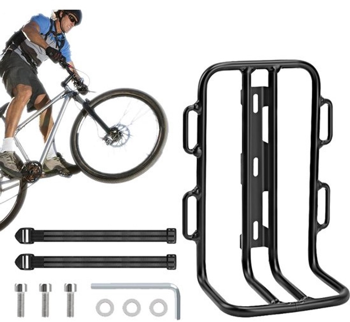 Fietsmand Voor en Achter - Fietsbagagedrager Fietsaccessoire - Fietsen Boodschappen Doen - Opvouwbaar Lichtgewicht Ontwerp