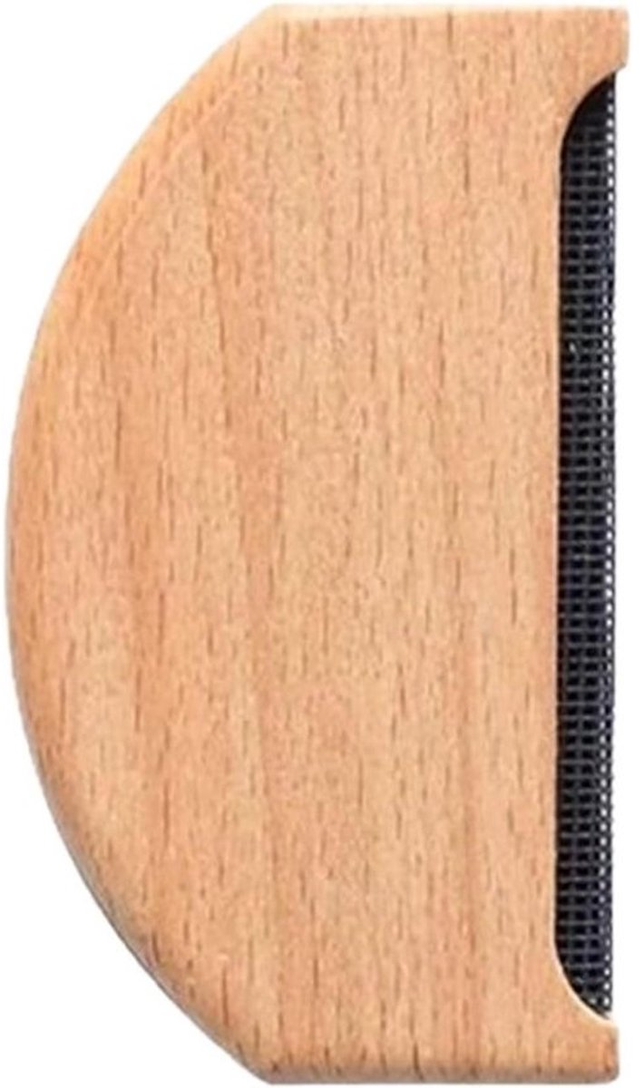 Pillenverwijderaar Kleding - Pluisverwijderaar Stof - Kleding Onderhouden - Natuurlijk Zacht Contact - 7.7x4.5cm - Houtkleur