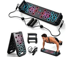 Push up board - Blauw - Inklapbaar - ABS Materiaal - Voor Thuisworkouts en Krachttraining