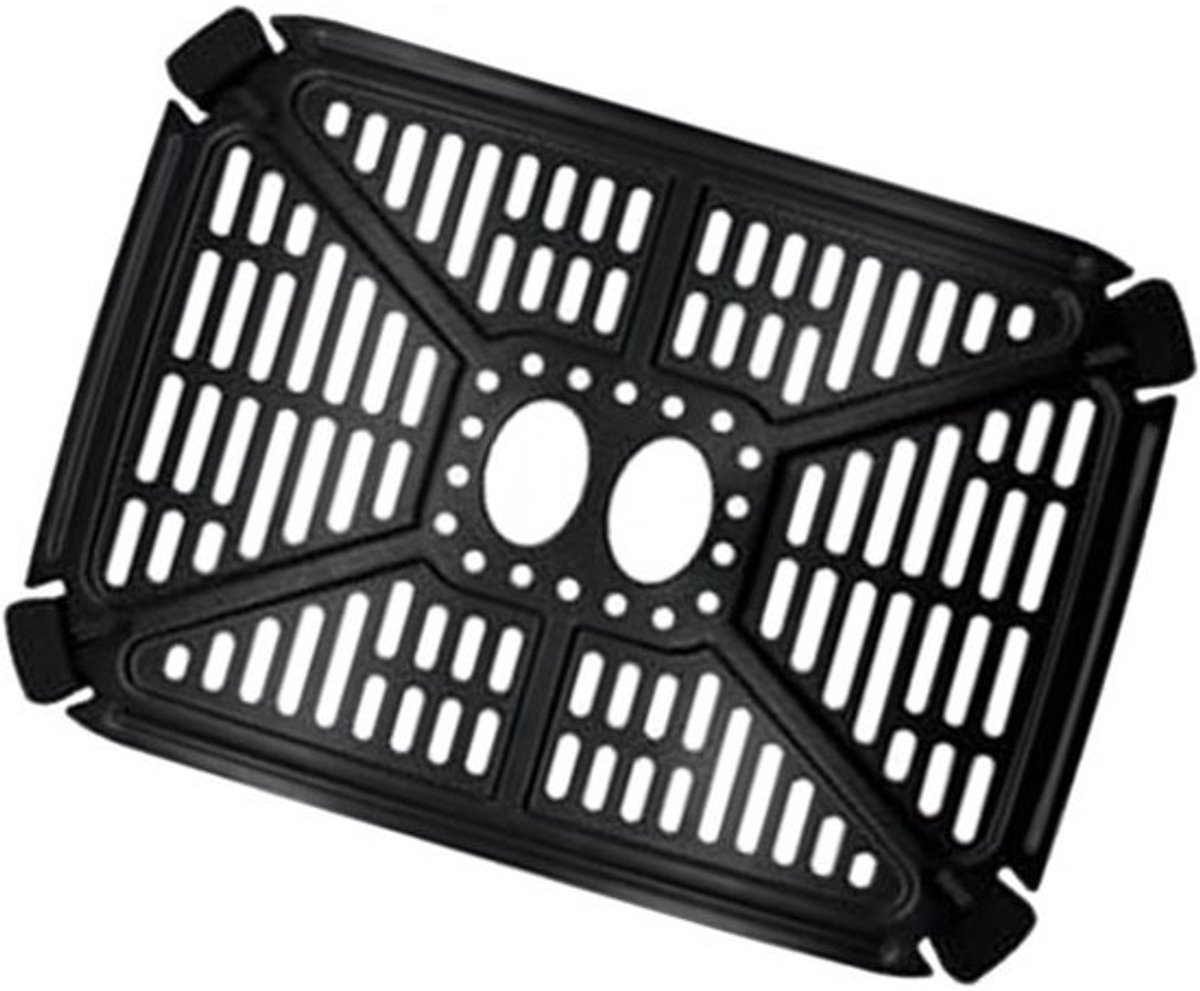 Airfryer Grillpan - Vervangend rooster - Gezond Koken - Antiaanbaklaag - 28 x 15 x 8 cm - Zwart