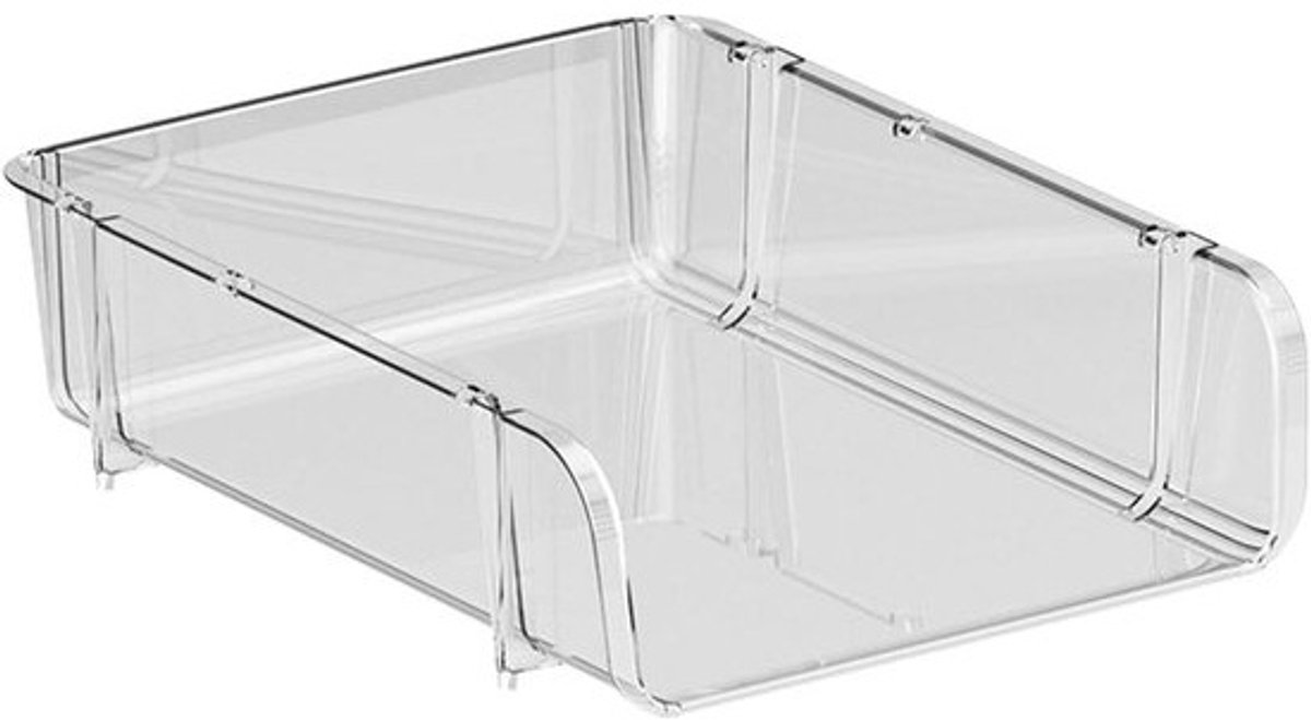 Papier Organizer Bureau - Documenten Opbergbak - Bureau Opruimen - Transparant Overzicht - 383 x 329 x 116 cm - Transparant