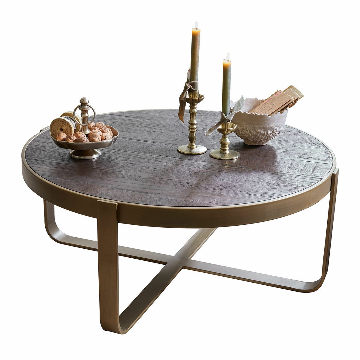 Loberon Salontafel Cranthorpe goud/bruin