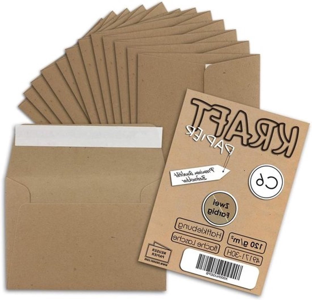 Briefpapier Enveloppen - Kraftpapier C6 - Kaarten Verzenden - Zelfklevende Strip - 1000 Stuks - Bruin