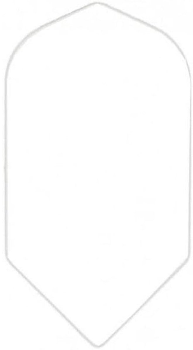 Dart Flights - Vliegers - Darten - Poly Slim - Standaard - Wit