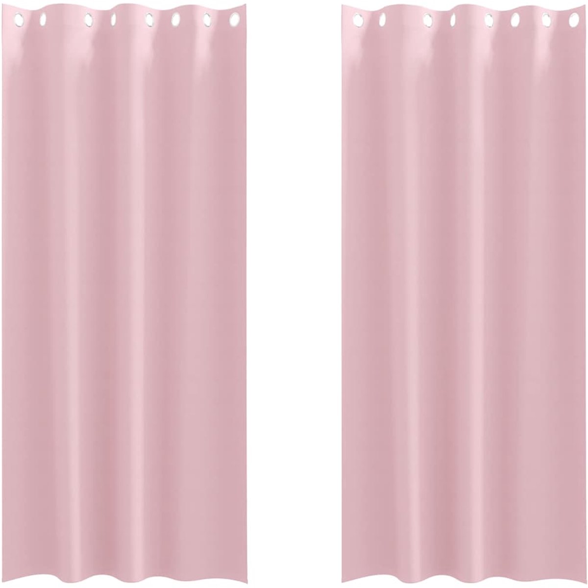 vidaXL - Blackout - Gordijnen - met - Ringen - 2 - st - Babyroze - 245 - x - 140 - cm