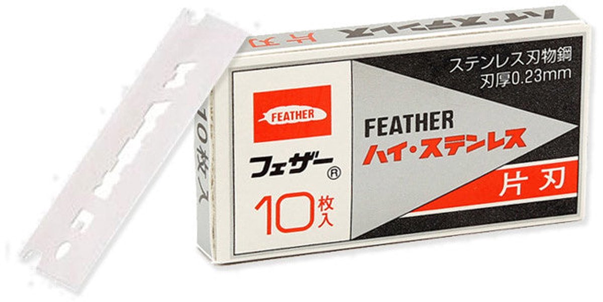 Feather - 10 Razor Blades Single Edge