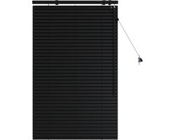 vidaXL - Venetiaanse - jaloezie - Zwart - 85 - x - 130 - cm - 35 - mm