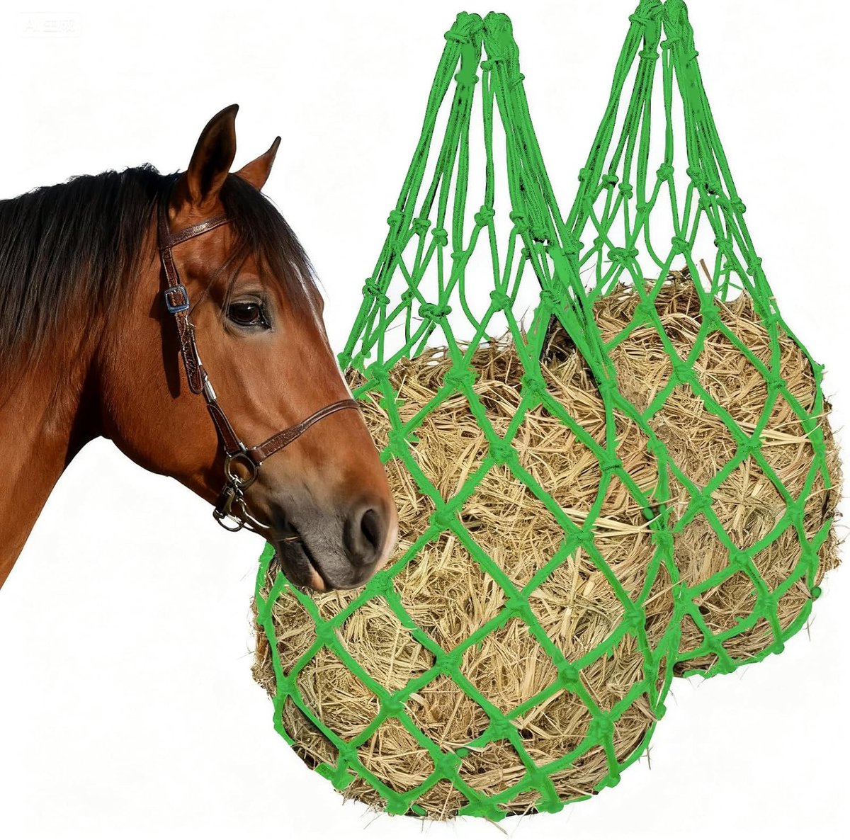 hooinet voor paarden, fijnmazig, voedernet, controleert de eetsnelheid, fijnmazig paarden, fijnmazig om verspilling van hooi te verminderen