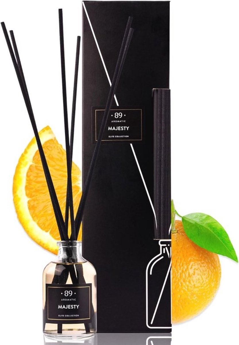 Luxe Geurstokjes Set met Mandarijn Kumquat Geur - Intensieve Ruimteverfrisser voor Thuis