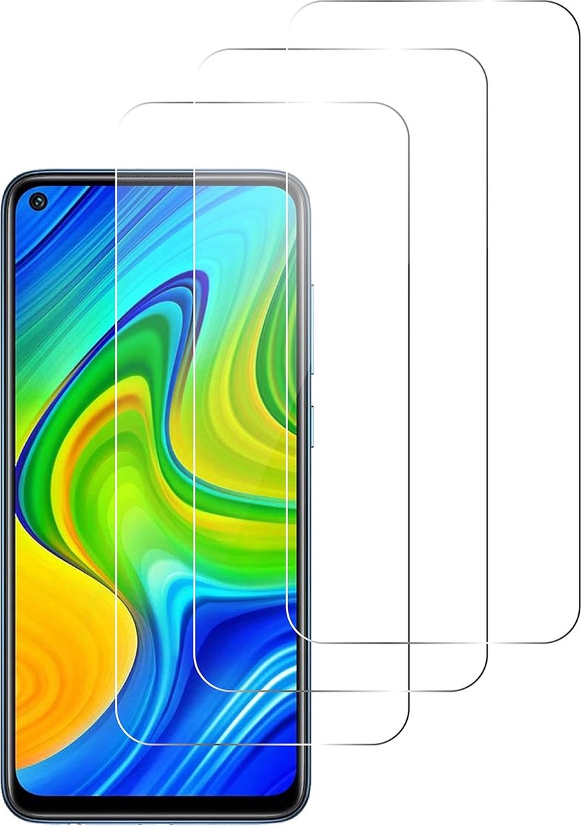 protector voor Xiaomi Redmi Note 9 [3 Stuks] gehard glas displaybeschermfolie schermbeschermer