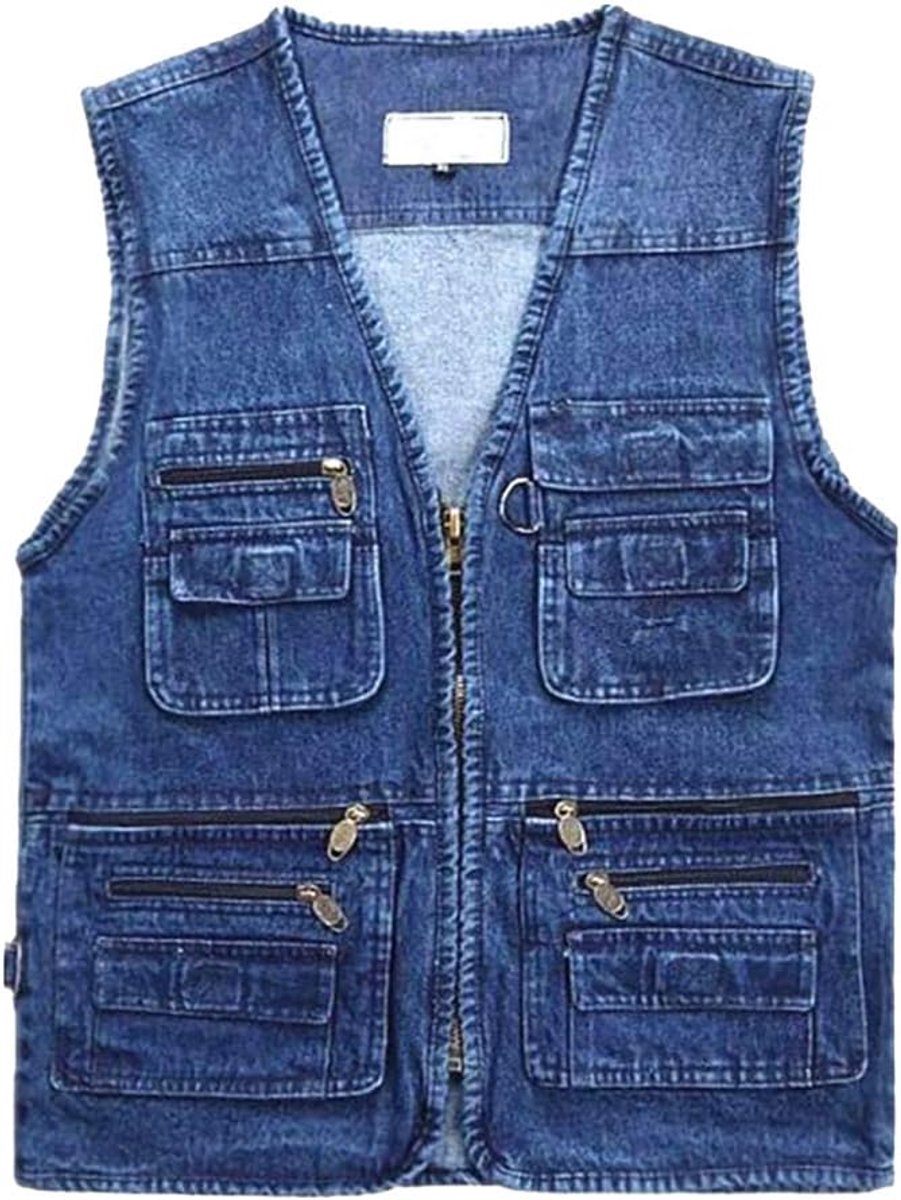 Jeans Gilets Fotografie Camping Reizen Jassen Bovenkleding Multi-Pocket Vest Vest Vest