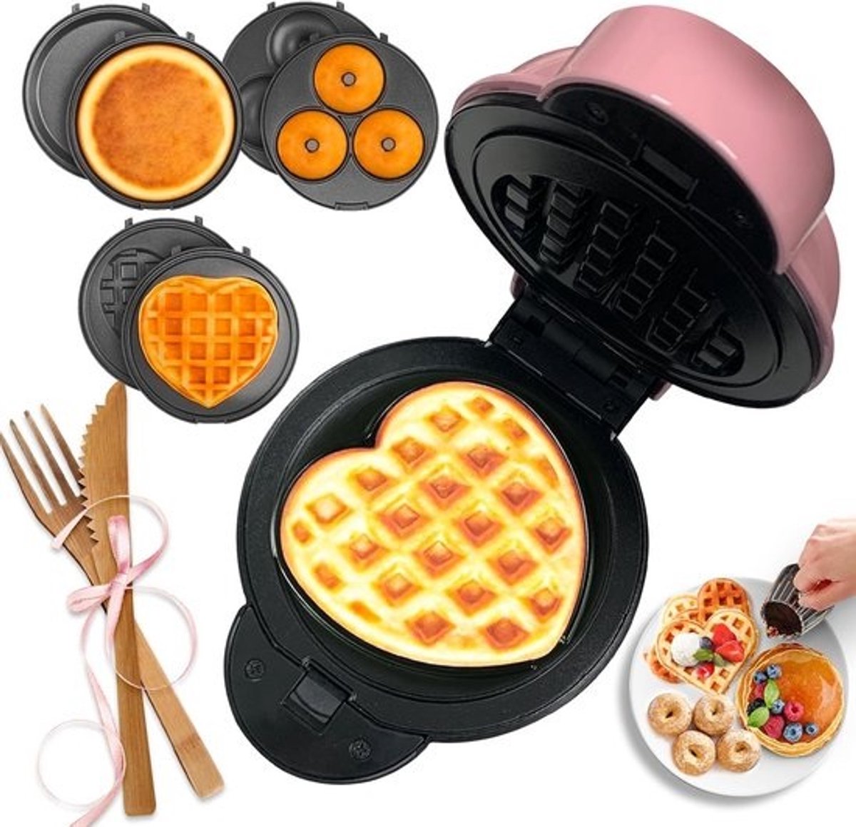 Wafelijzer met verwisselbare platen - Wafelijzer - Ontbijttool