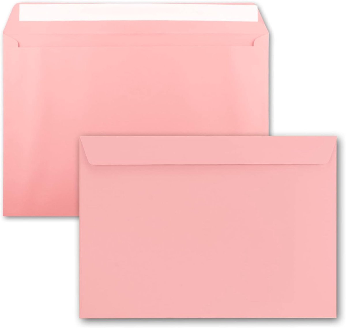 10 x grote XXL enveloppen DIN C4 in roze - 22,9 x 32,4 cm - zelfklevend zonder venster - verzendtas geschikt voor DIN A4