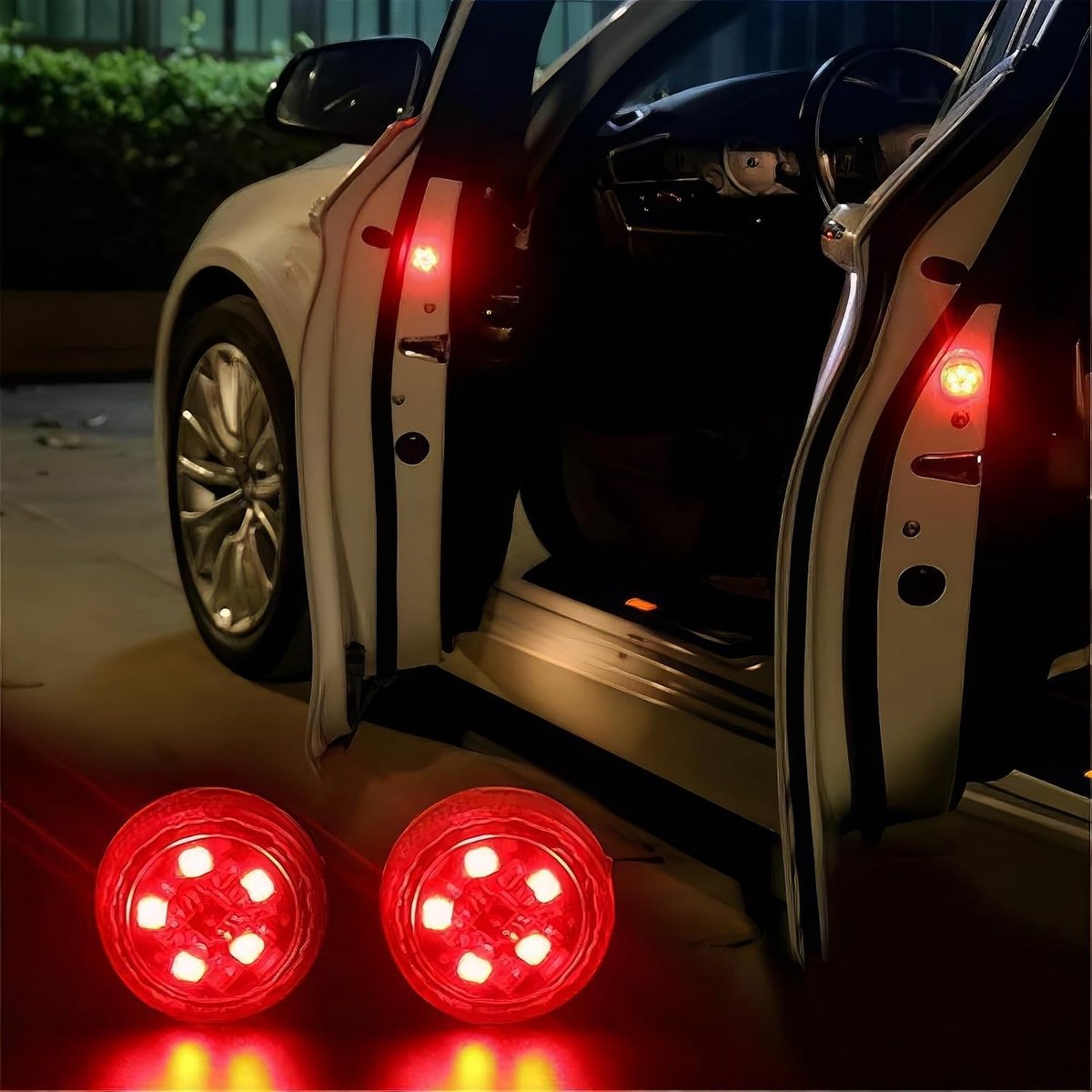 Deur Waarschuwingslichten, 2X Waterdicht Anti-Botsing Lampje, Auto Waarschuwing Lamp Rode Stop