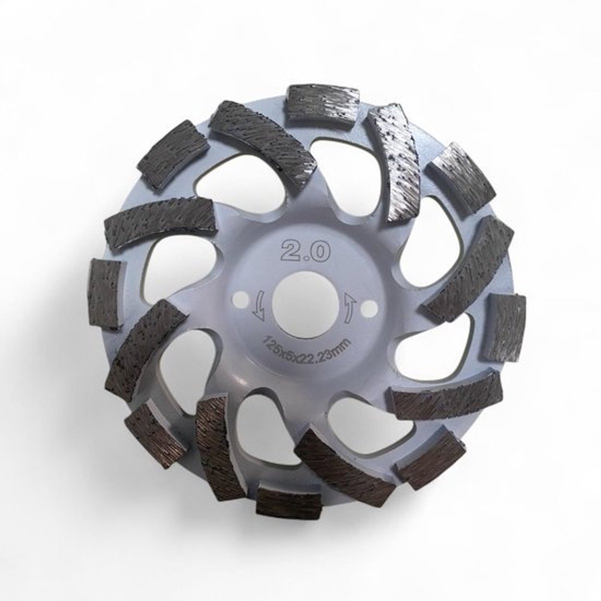 Diamant slijpschijf 125 mm dubbele rij voor beton en tegels