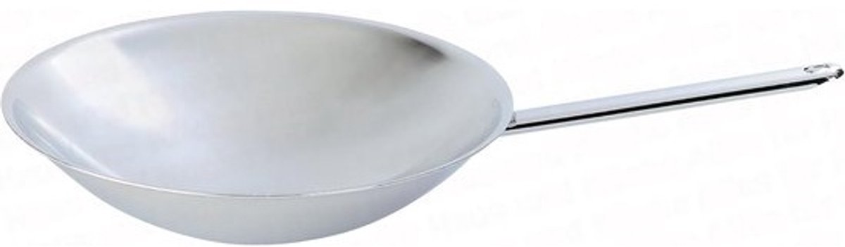Wok Pan - Roerbakpan - Snel Koken - 7-laags Materiaal - 36 cm - Zilver