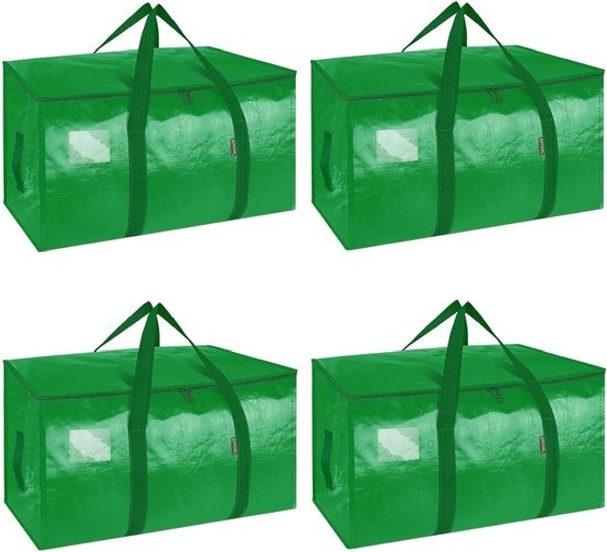 Verhuistassen Extra Groot - Opbergzakken Verpakking - Spullen Opslaan Verhuizen - Versterkte Handgrepen Rondom - 24 Gallon - Lichtgroen