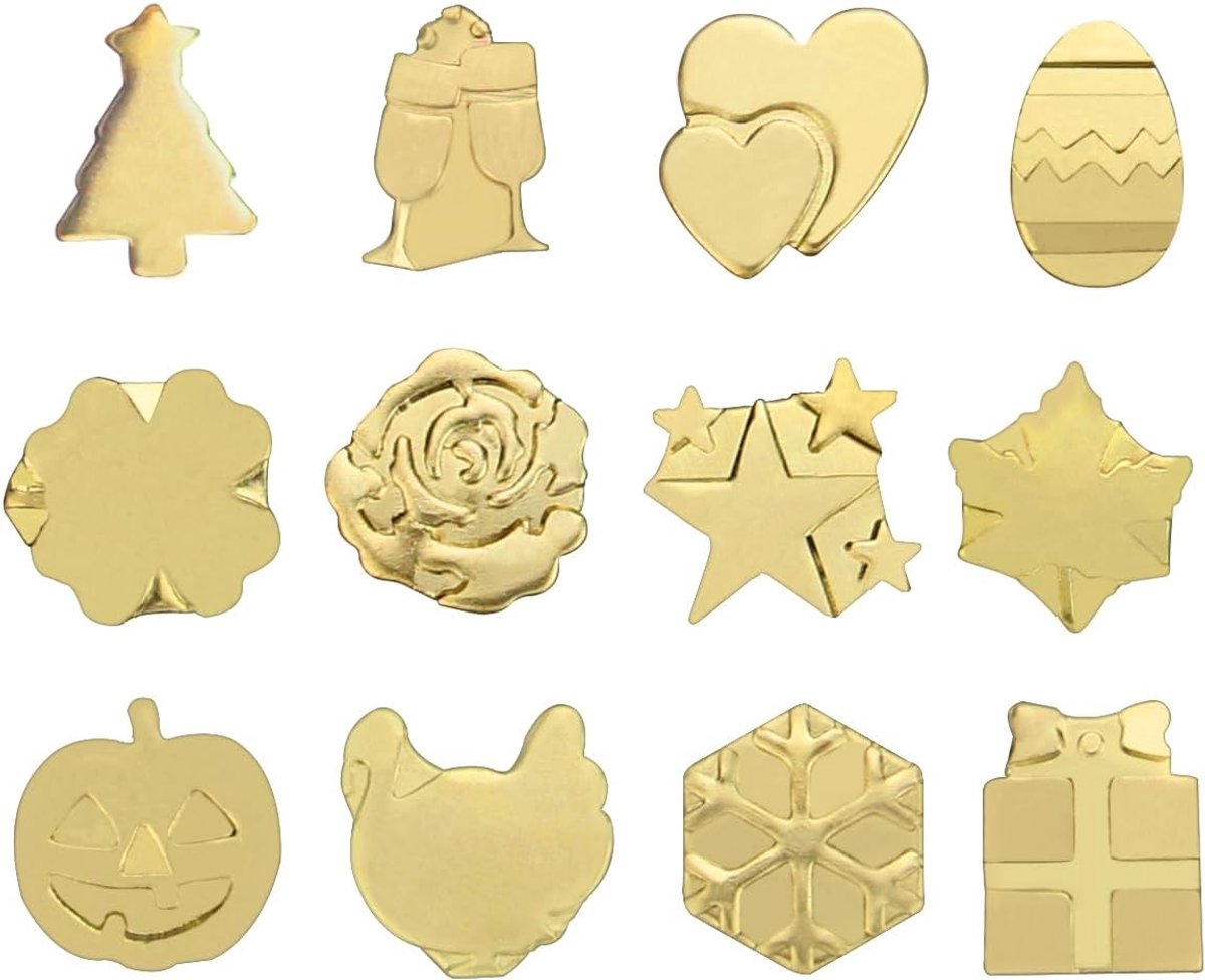 12 stuks kerststempel, houtbrandende pyrograaf, soldeerpunt, vakantiestempel, houtpyrografie-gereedschap, doe-het-zelf voor hout of andere oppervlaktematerialen, compatibele Frogbro