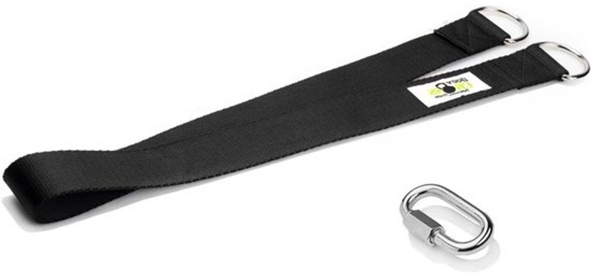 Bevestigingslus Trainer - Fitnesslus Sling - Kracht Training - Handgemaakt Duitsland - 252 x 165 x 52 cm - Zwart