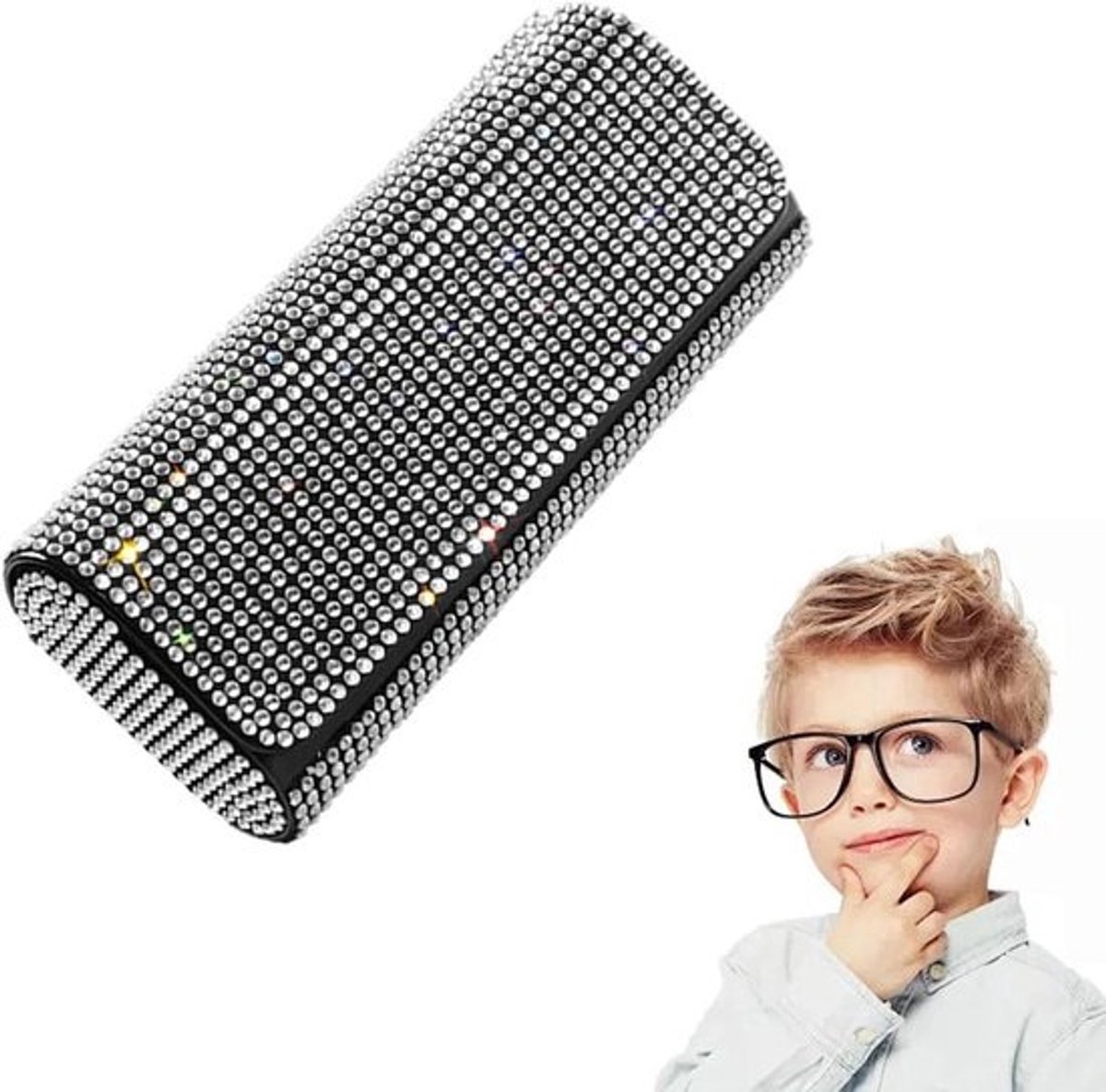 Brillen Etui - Brillenhouder Beschermhoes - Brillen Beschermen - Harde Structuur - 16.5 cm - Wit