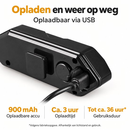 Cloudy - Fietsachterlamp - Fietslamp - Fietsverlichting - Oplaadbaar - Waterdicht - Bestuurbaar — afbeelding 5