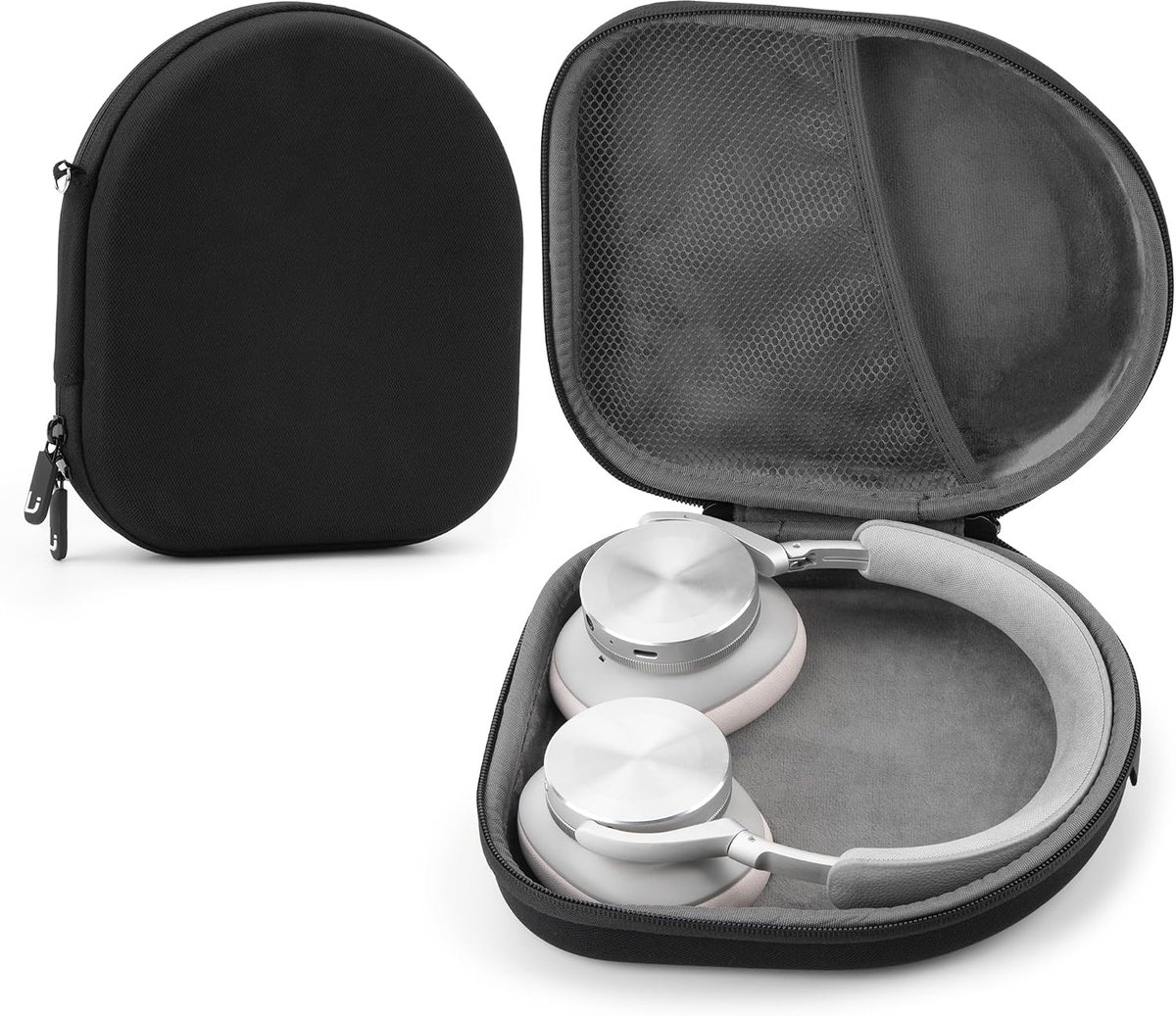 Dailygoods - Draagtas voor Hoofdtelefoon - Beschermende Reistas - Zwart - Voor Oplader en Kabel - Geschikt voor Diverse Modellen