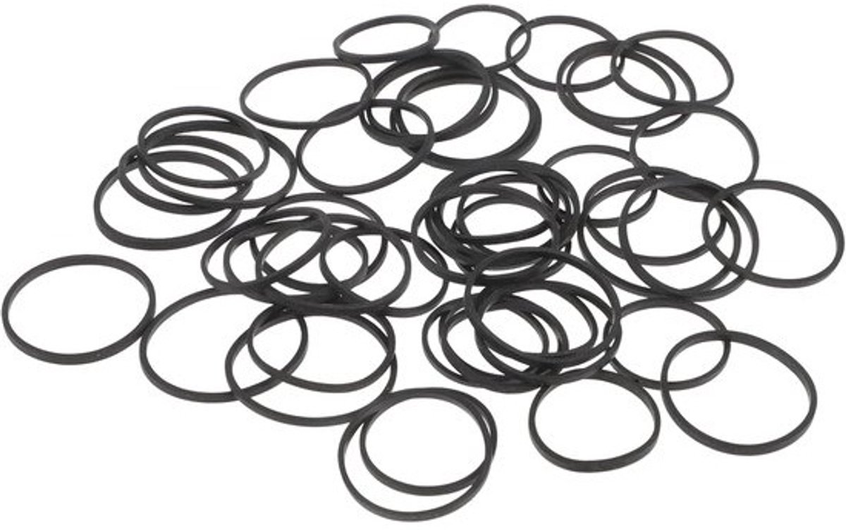Draagbanden voor Cassette Recorders - Reparatieriemen Tape Machine Riemen - Audioapparatuur Reparatie - Rubberen Materiaal - 50 stuks - Zwart