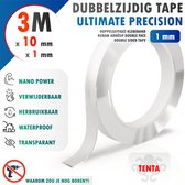Dubbelzijdig Tape Extra Sterk 3m x 10mm x 1mm - TENTA Ultimate Precision