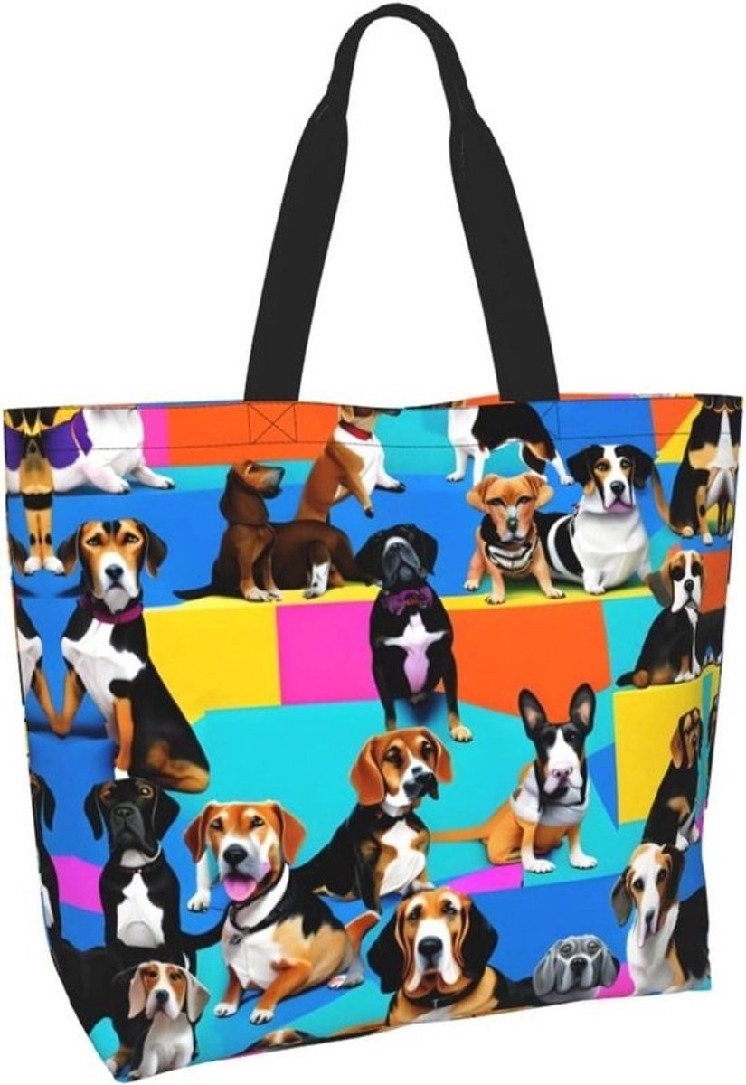 Schoudertas Vrouwen - Tote Bag Handtas - Dagelijks Gebruik - Mottenprint Design - 50 x 15 x 40 cm