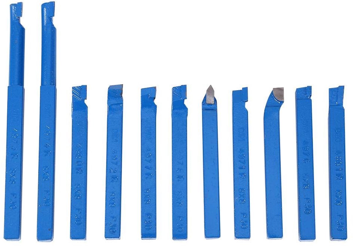 Dailygoods- Draaibeitelset 11-delig - Harde Carbide Tip - Snijgereedschap - Voor Draaimachines - Schokbestendig - Hoge Slijtvastheid - Draaigereedscha