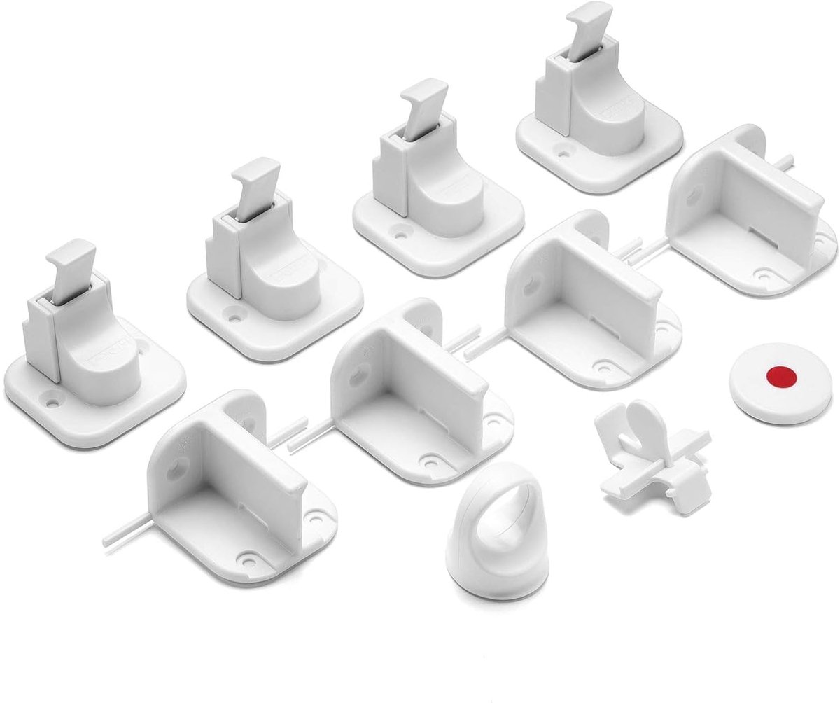 Magneetslot - Kinderslot voor kasten en laden - 4 stuks - Wit