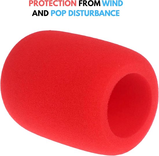 2 Pack | Schuimrubberen Hoes Popfilter voor JBL PartyBox Draadloze Microfoon/JBL Draadloze Twee Microfoonsysteem/PartyBox Mic 100 / Partybox Encore/Mic 300 UHF — afbeelding 4