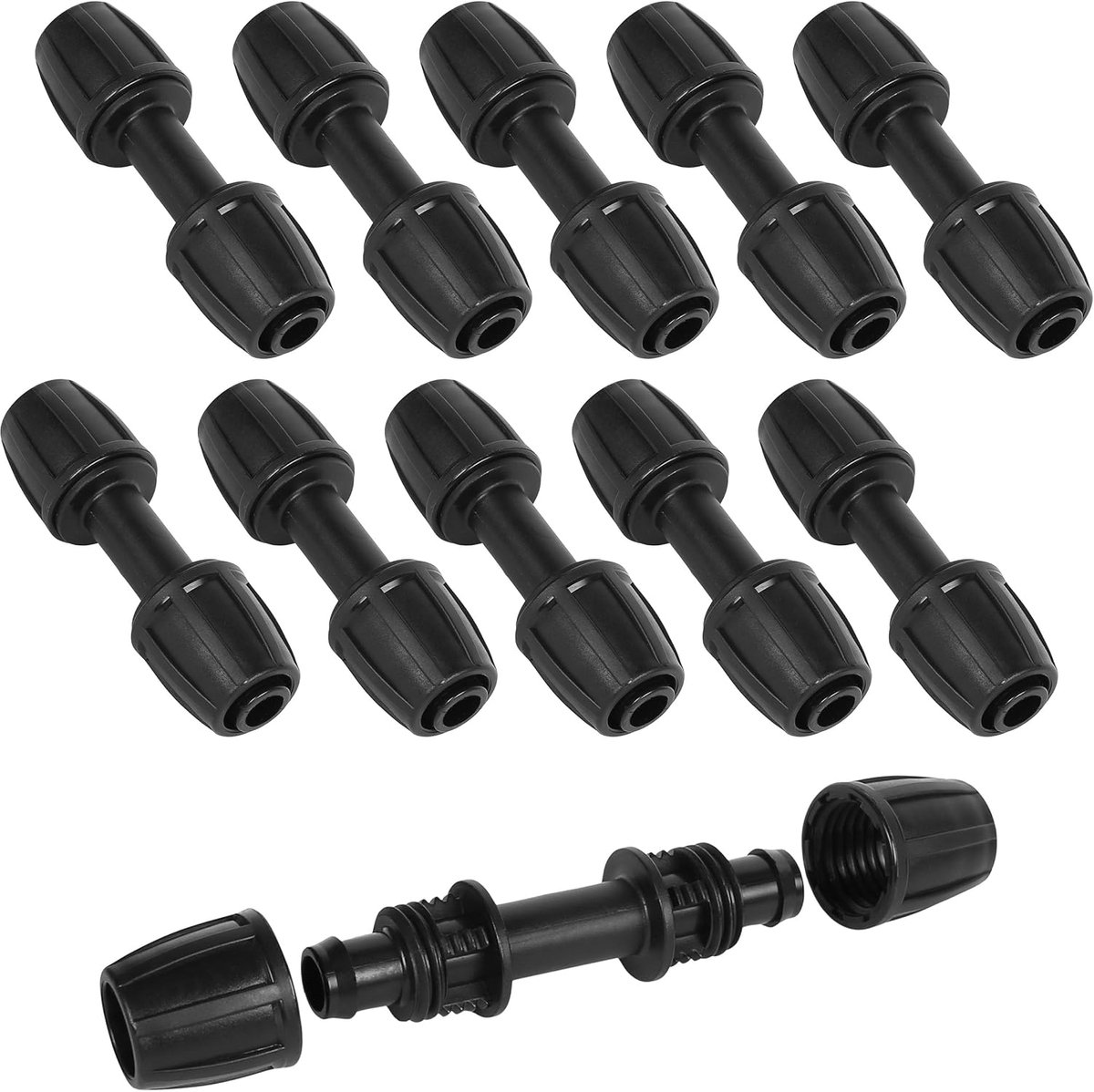 Koppeling, Doorvoer QJ 16x16 mm naar irrigatiesysteem, Snelkoppeling voor tuin (10)