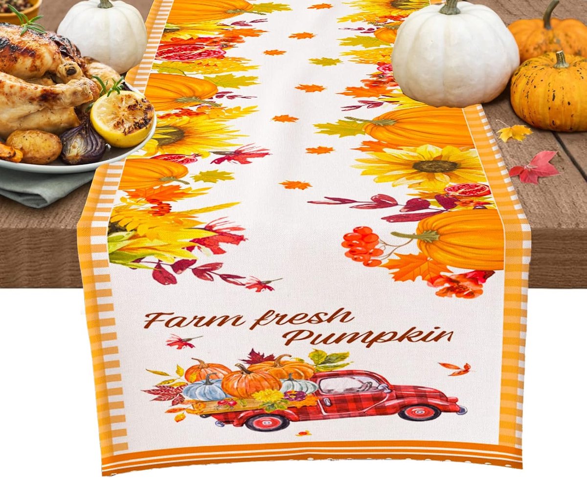 180x33cm Herfst Tafelloper Moderne Tafelloper Maple Leaf Runner Tafelloper Maple Leaf Linnen Look Tafelloper Decoratie Tafelloper voor Binnen en Buiten voor Feestdagen Decoratie-3