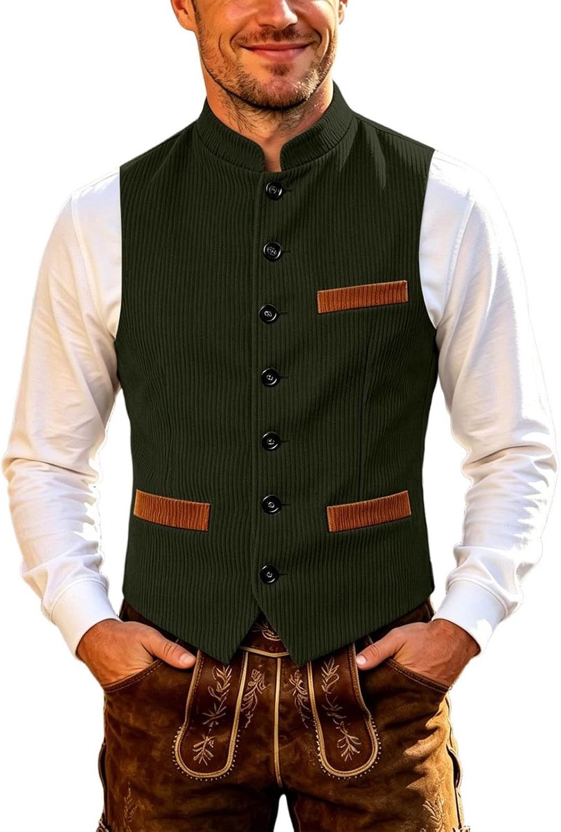 Vest voor het Oktoberfestfeest, warm en casual om te combineren