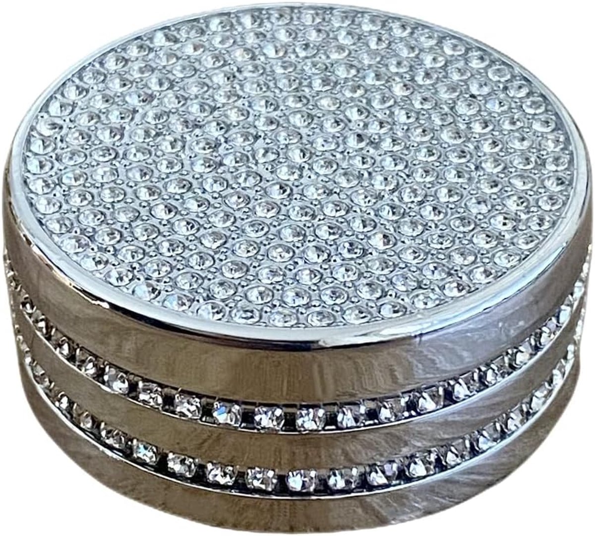 Interieur Trim Bling Accessoires Multimedia Knop Decoratie Cover Strass Decals Sticker geschikt voor Mini F54 F55 F56 F60 Cooper Clubman Landgenoot 2016-2019 F54/55/56/60 ZILVER