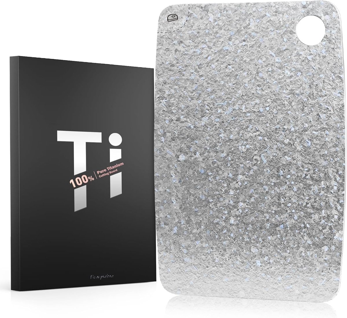 Snijplank titanium - Grijs - 30,5 x 20,3 cm - Antibacteriële Dubbelzijdige Snijplank - Voor Keuken en Buiten