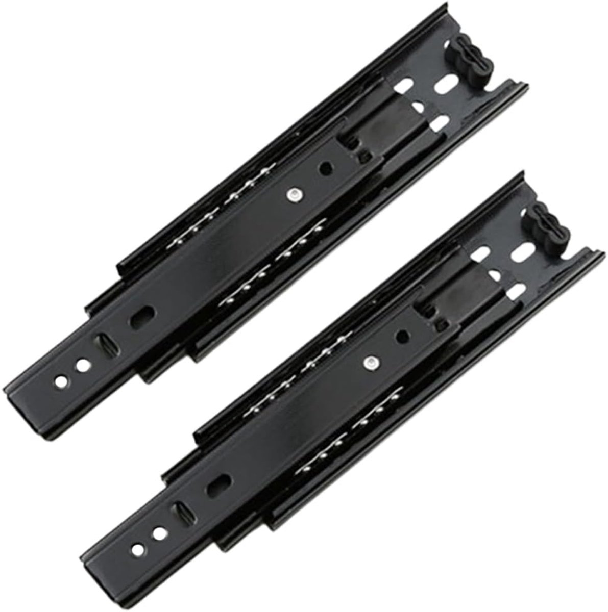 Ladegeleiders, volledig uittrekbaar, 150 mm, uitschuifbare ladegeleiders, 3 vouwen, volledig uittrekbaar, zijmontage, 45 kg draagvermogen, ladegeleider, kogelgeleider