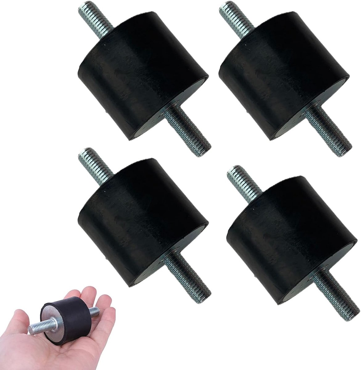 Trillingsdemper, schokdemper M8, 4 stuks rubberen houders, anti-vibratie-rubberen isolatie, voor auto, boot, spoelen, luchtcompressor