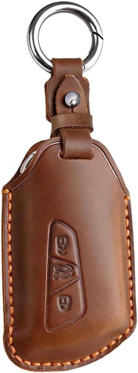 Echt leer, compatibel met VW Volkswagen Golf 8 GTE GTI ID.3 ID.4 GTX MK8 Cupra Born Formentor Seat Leon MK4 Ateca Tarraco Skoda Octavia 8 3 toetsen auto smart key