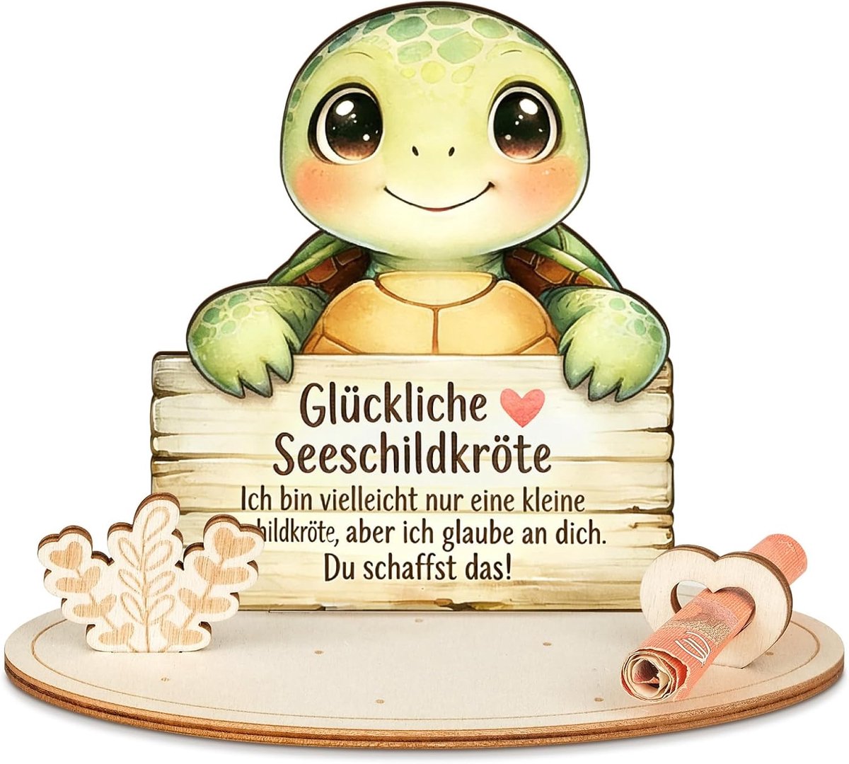 Schildpad, originele schildpad, houten geldcadeau, creatief geldcadeau, moedermaker, cadeau, goede verbetering geldcadeau, cadeau-idee voor mannen, vrouwen