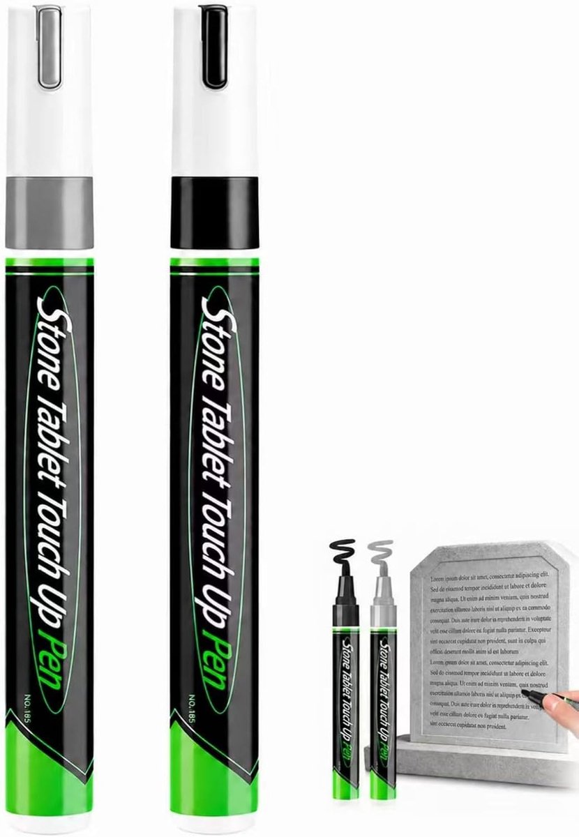 Stift Zwart Zilver 3 mm Waterdicht voor Steen