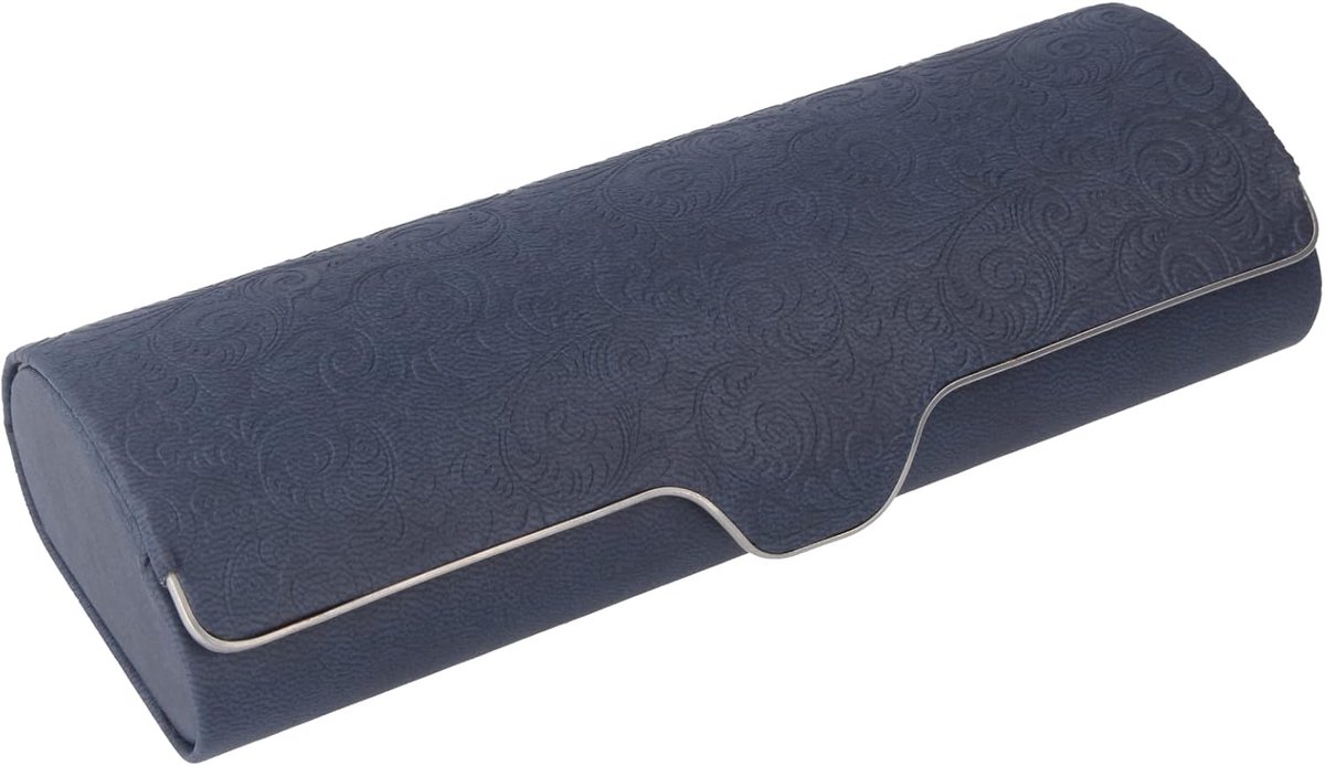 Elegant etui / brillenetui "Florina" - groot in vers. Kleuren met magneetsluiting (blauw)