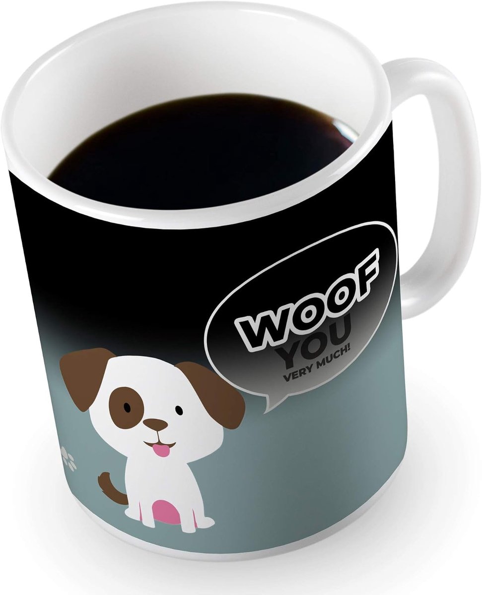 Magische mok - puppy, warmtewisselende hondenmok, kleur veranderende beker, hondenliefhebber cadeau, mama, papa
