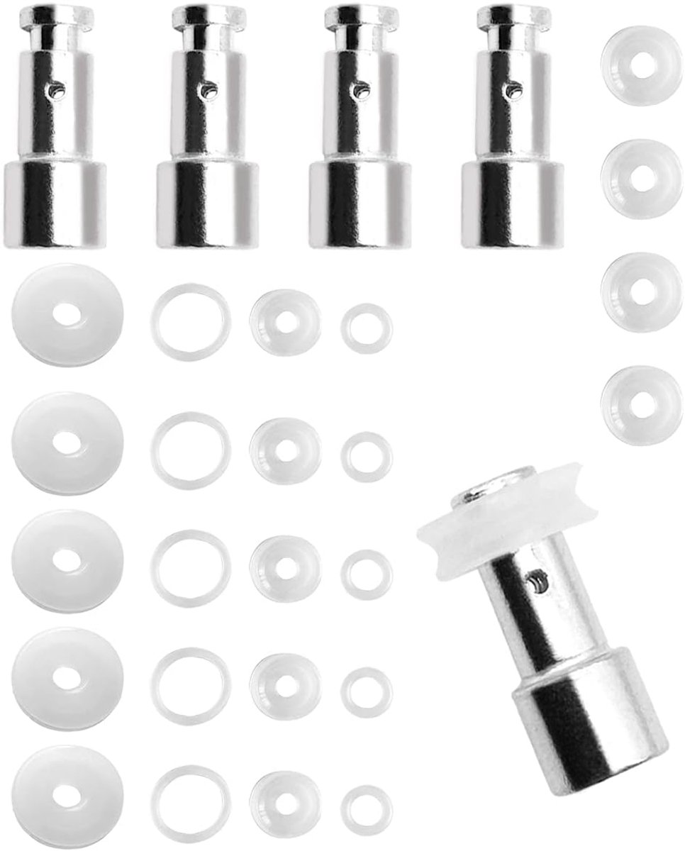 Set van 10 universele vervangende vlotter en siliconen afdichtingsset voor 5, 6 of 8 kwart snelkookpannen, zoals XL, YBD60-100, PPC780, PPC770, PPC790, zilver