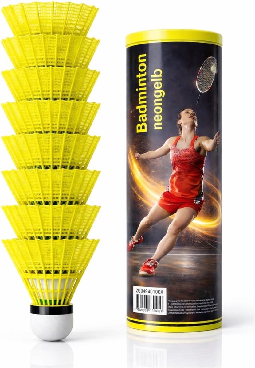 Gruppe Timo Klingler Badmintonballen geel voor training en wedstrijd - voor buiten en binnen