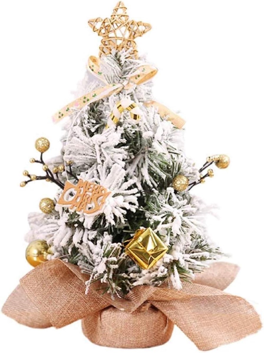 30 Cm Kleine Desktop Mini Kerstboom Desktop Ornamenten Kerst Massaal Decoratieve Boom 30cm/gouden