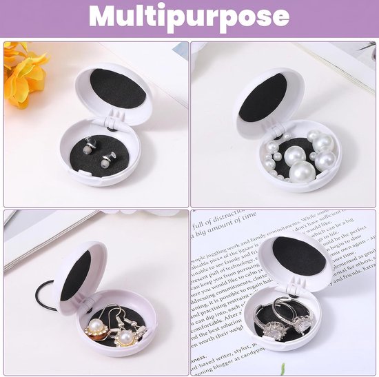 4 stuks hoofdtelefoon organizer, oordopjes etui, earplug case, draagbare kleine opbergbox voor ring, oordopjes, hoortoestel, kabel, U-Disk — afbeelding 3