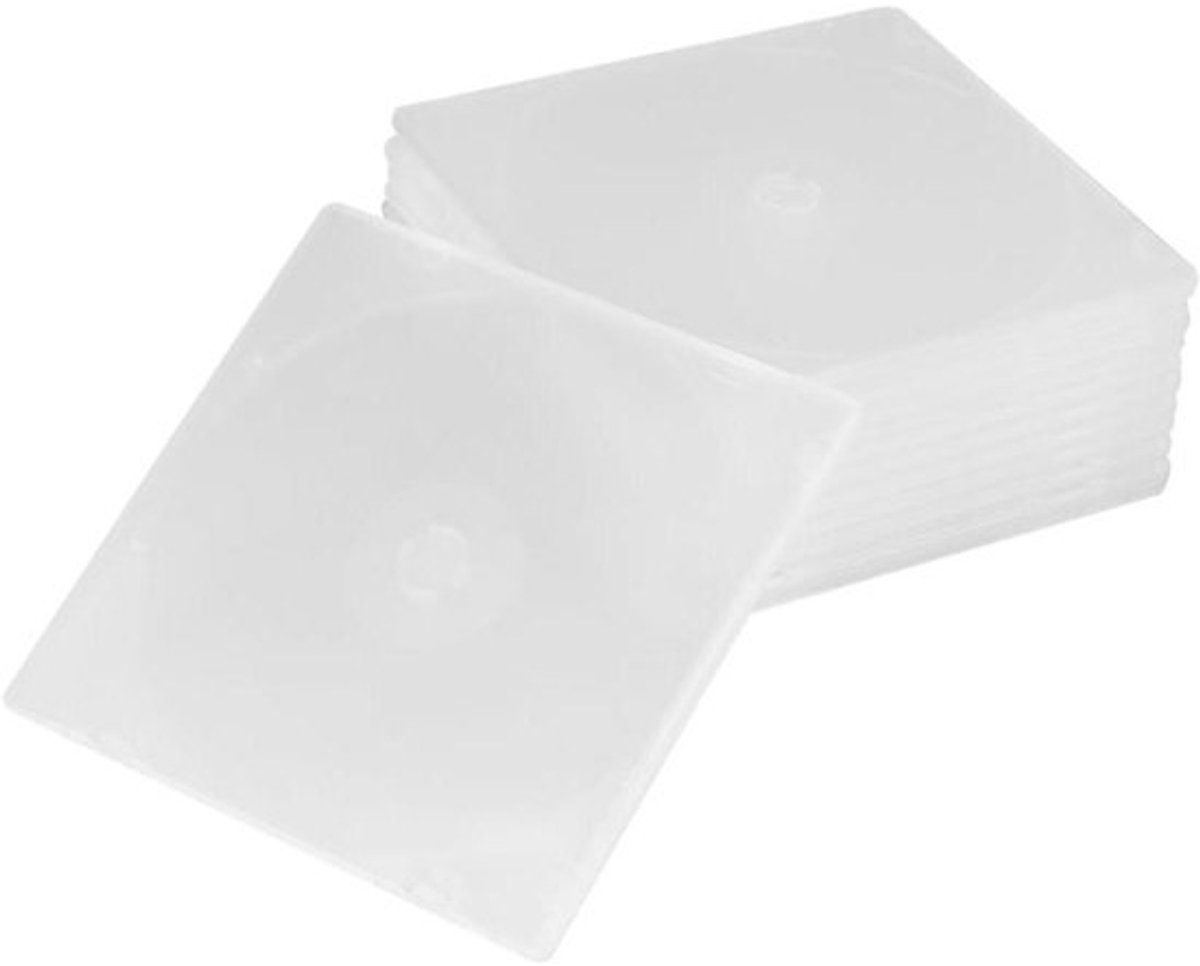 Cd-opbergdozen - Dvd-hoesjes - Media opslag - Transparant ontwerp - 12 stuks - Wit