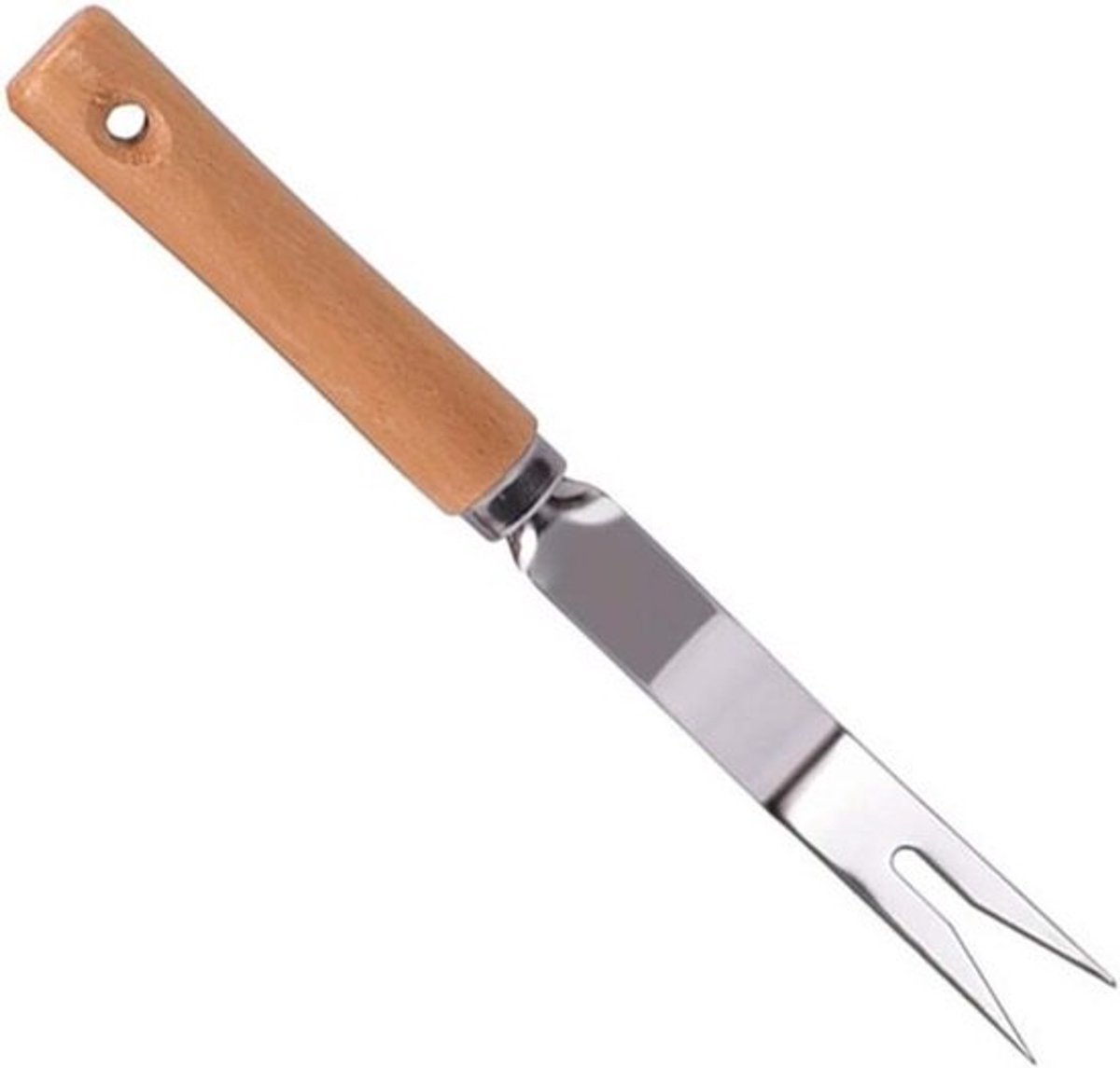 Hand Wieden Vork - Onkruidsteker Grasverwijderaar - Onkruid Verwijderen - Twee Gekartelde Vorkpunten - 28 cm - Zilver